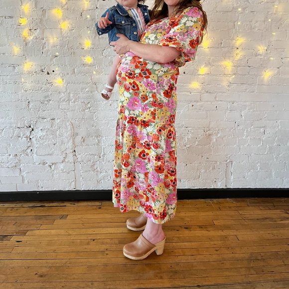 ASOS Nobody's Child Maternity Valentine poppy dress - US 4 - Picture 1 of 4